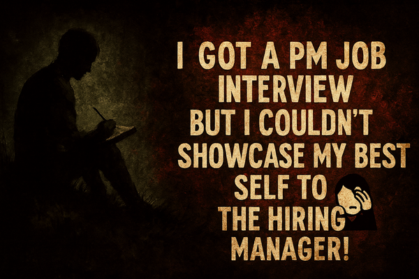 #51 - "I got a PM job interview but I couldn't showcase my best self to the hiring manager! 🤦"